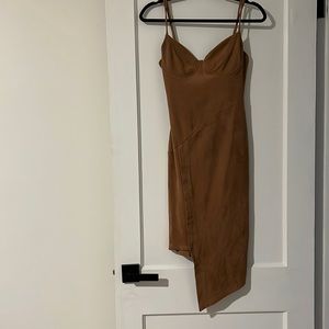 Tan fitted dress